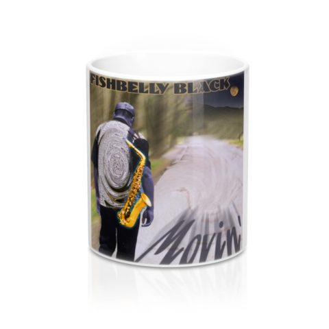 Fishbelly Black "Movin" Mug 11oz