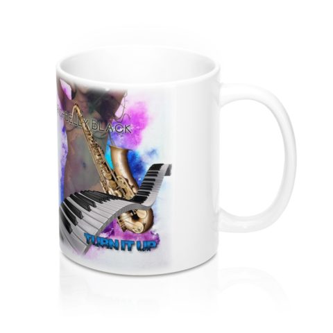 Fishbelly Black "Turn it Up" Mug 11oz